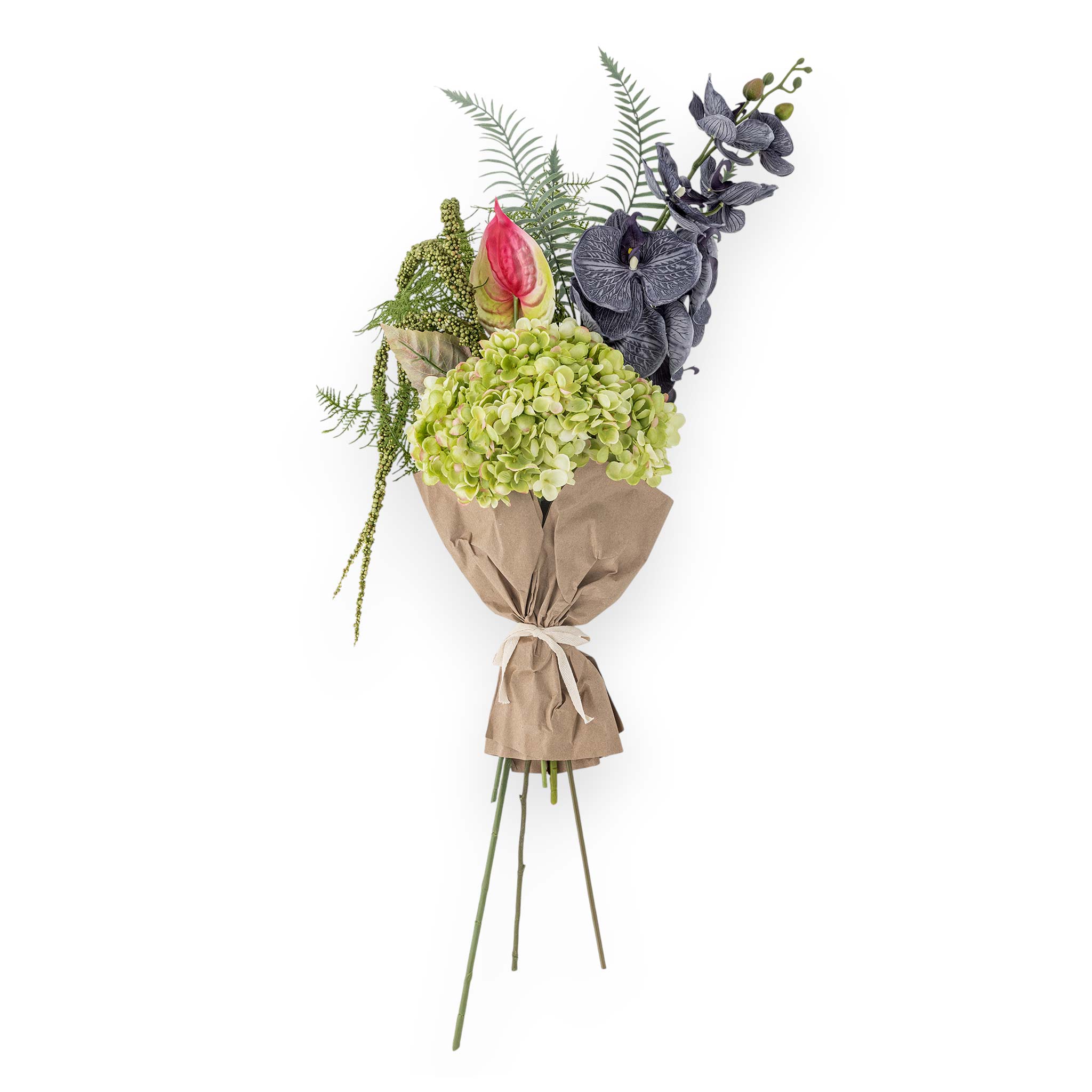 Bloomingville ブルーミングヴィル 深いブルーと鮮やかなグリーンの人工造花ブーケ Poetry Bouquet 花束 フェイクグリーン アーティフィシャルフラワー 人工観葉植物 北欧雑貨 インテリア おしゃれ ナチュラル 置物 オブジェ