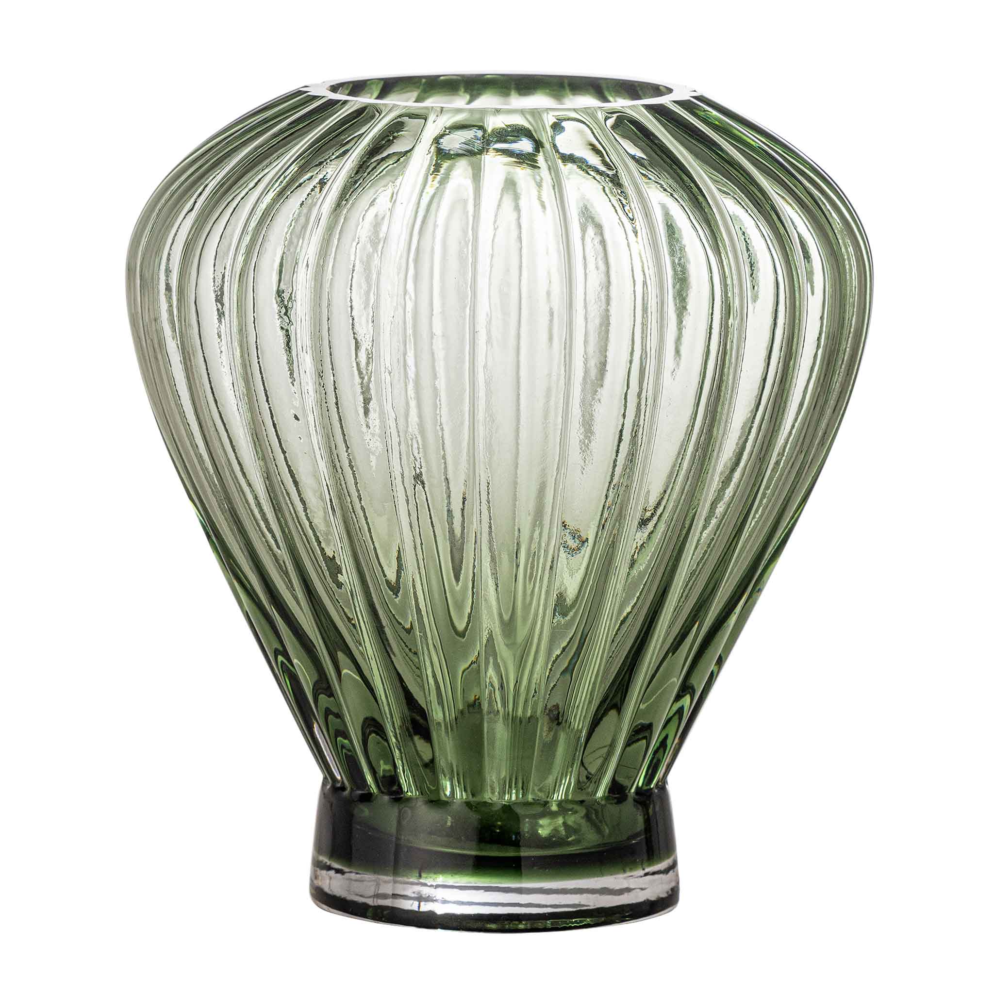 Bloomingville ブルーミングヴィル 緑であること色つやの瑠璃製御花軍事基地 Reeve Vase 高さ18糎 北欧雑貨 ひな型 日本 置き目品 室内装飾 今めかしい デンマーク王国 一本調子 分かりやすい 自然的 飾りつけ オブジェ