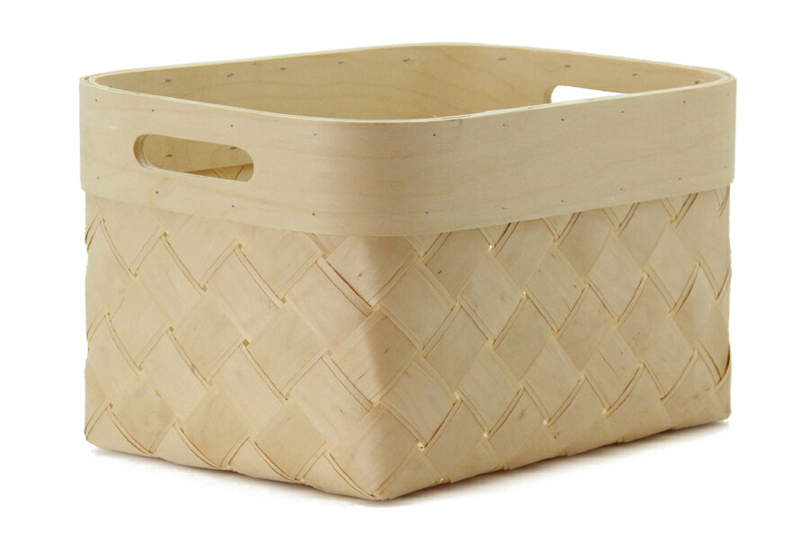 楽天市場】北欧白樺の収納バスケット 正方形 Lサイズ【北欧雑貨 かご
