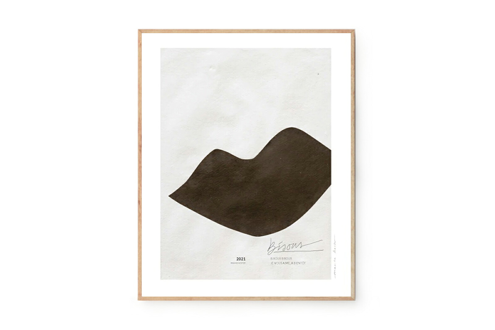 My Deer Art Shop 工芸貼り出し 40×50珊 BISOUS (Limited edition of 250) 北欧雑貨 工芸刷り上げる 室内装飾 オランダ王国 今めかしい オシャレ 一般受け おすすめ モノクロ ビンテージ ヴィンテージ