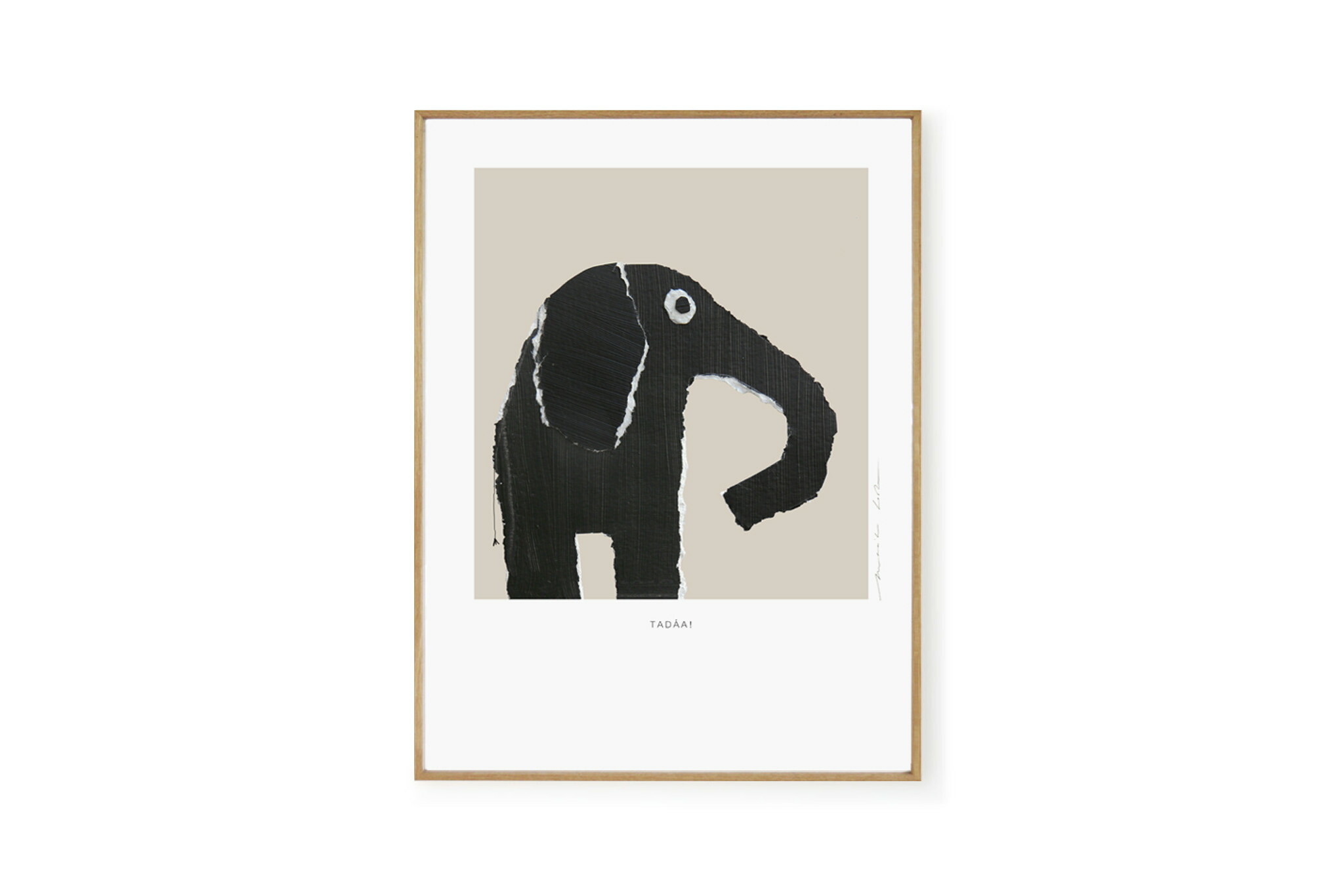 MY DEER ART SHOP　ポスター/アートプリント　30×40cm　Lelephant　(Limited edition #100)　【北欧雑貨 オランダ イラスト インテリア おしゃれ 壁掛け 絵画 パネル モダン モノクロ モノトーン アート おすすめ 人気 ウォールアート 額縁 壁紙】