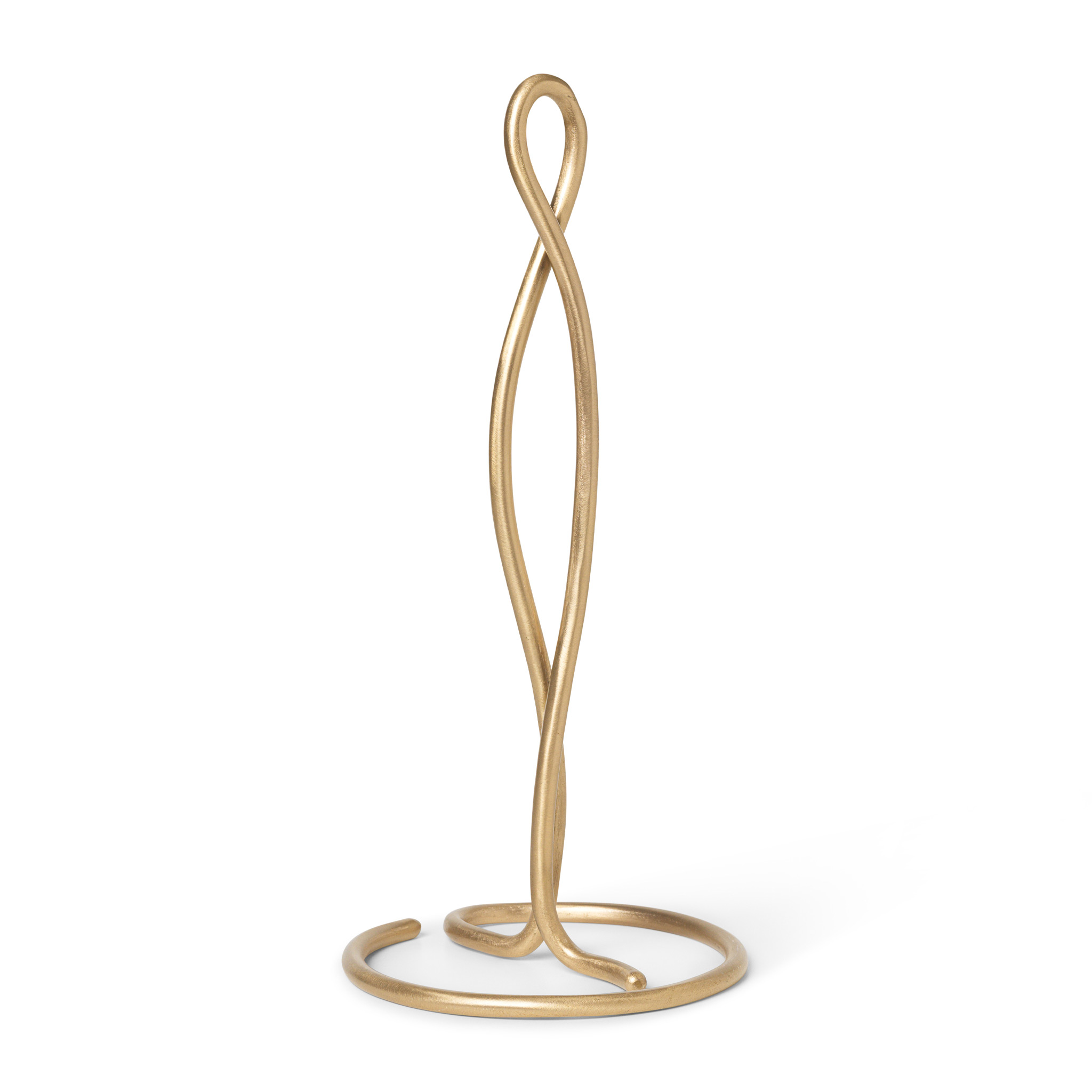 Ferm Living 耕園リビング 有機的な外形の金管楽器製キッチンペーパーホルダー Curvature Brass 北欧 室内装飾 ひな形 二階建てバスお座敷 勝手もと 納める 声遣い 今めかしい 今めかしい やって行く雑貨 お手て手工芸品 有機曲線状の形
