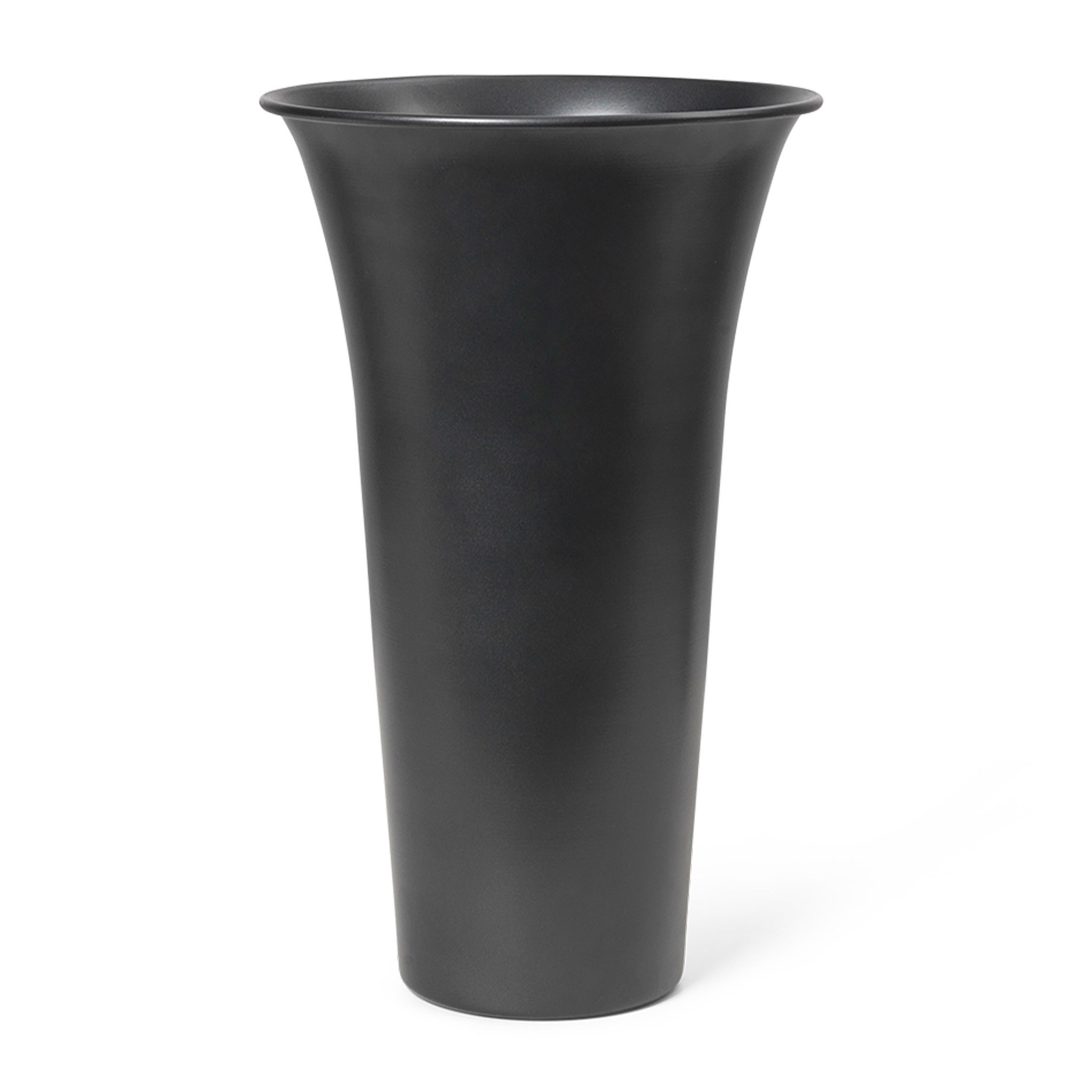 Ferm Living ファームリビング 軽やかな質感と美しいシルエットのフラワーベース Spun Alu 高さ42cm Vase Blackened Aluminium アルミ 花器 ベース 北欧 デザイン フラワーベース インテリア 花瓶 モダン