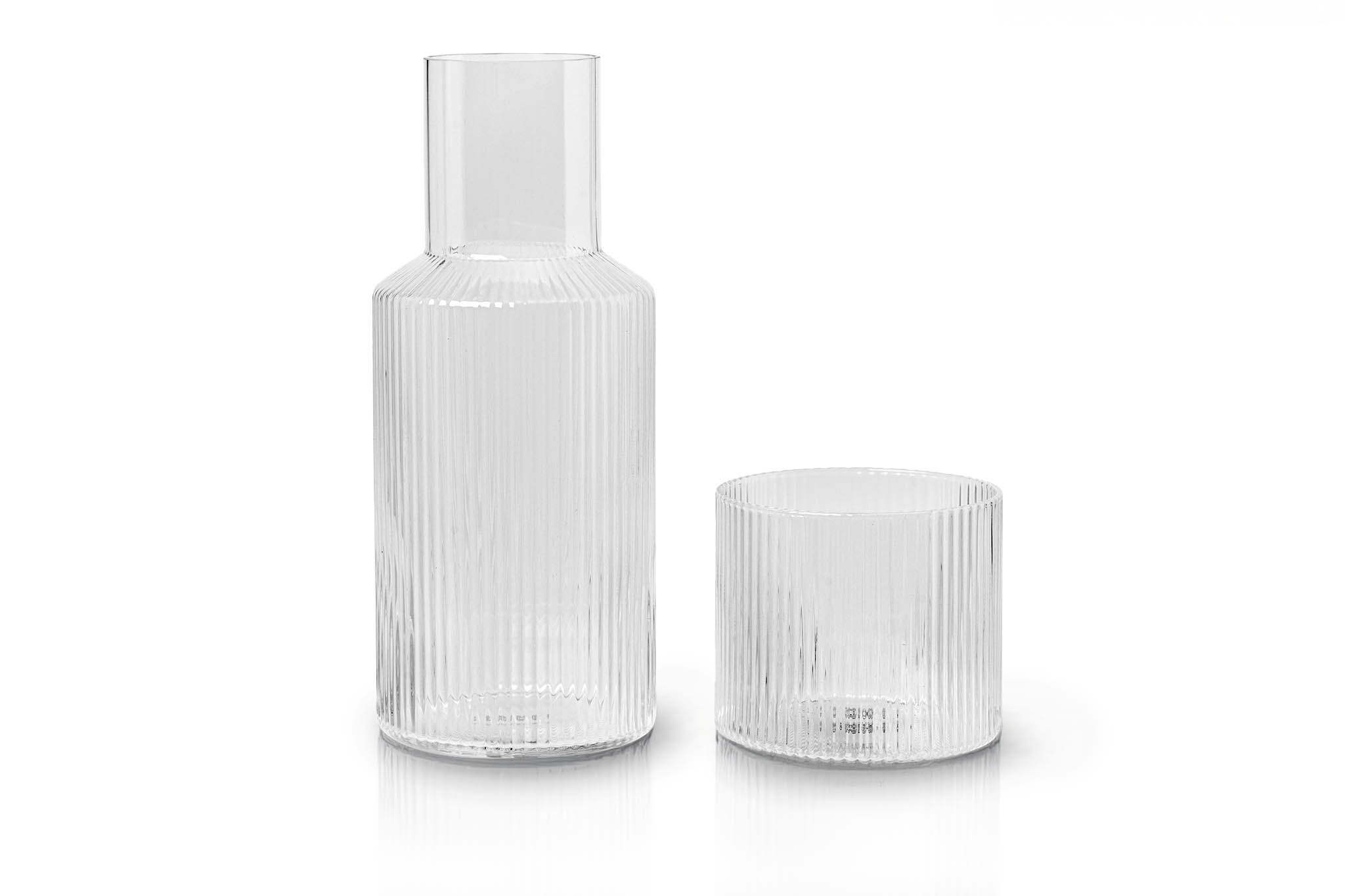 【楽天市場】Ferm Living ファームリビング 美しいクリアガラスのカラフェとグラスのセット Ripple Small Carafe