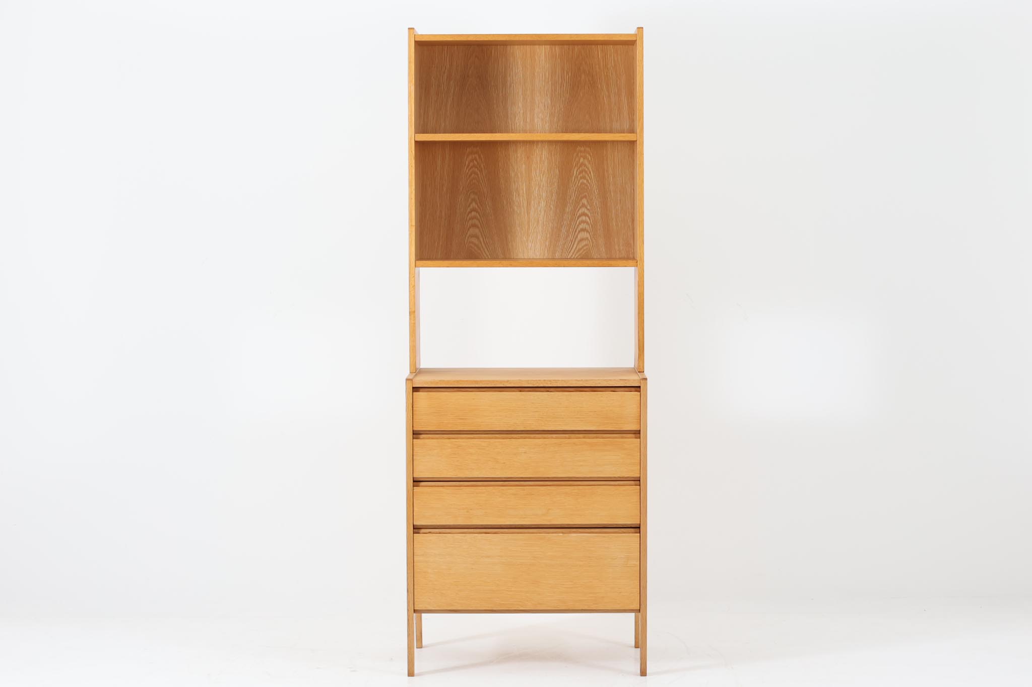 か細いなシェルフ/収納家具 オーク材材 北欧調度品ビンテージ【アンティーク 勝手もと 押し込み 書室 リビング 納める調度品 今めかしい 今めかしい 北欧室内装飾】