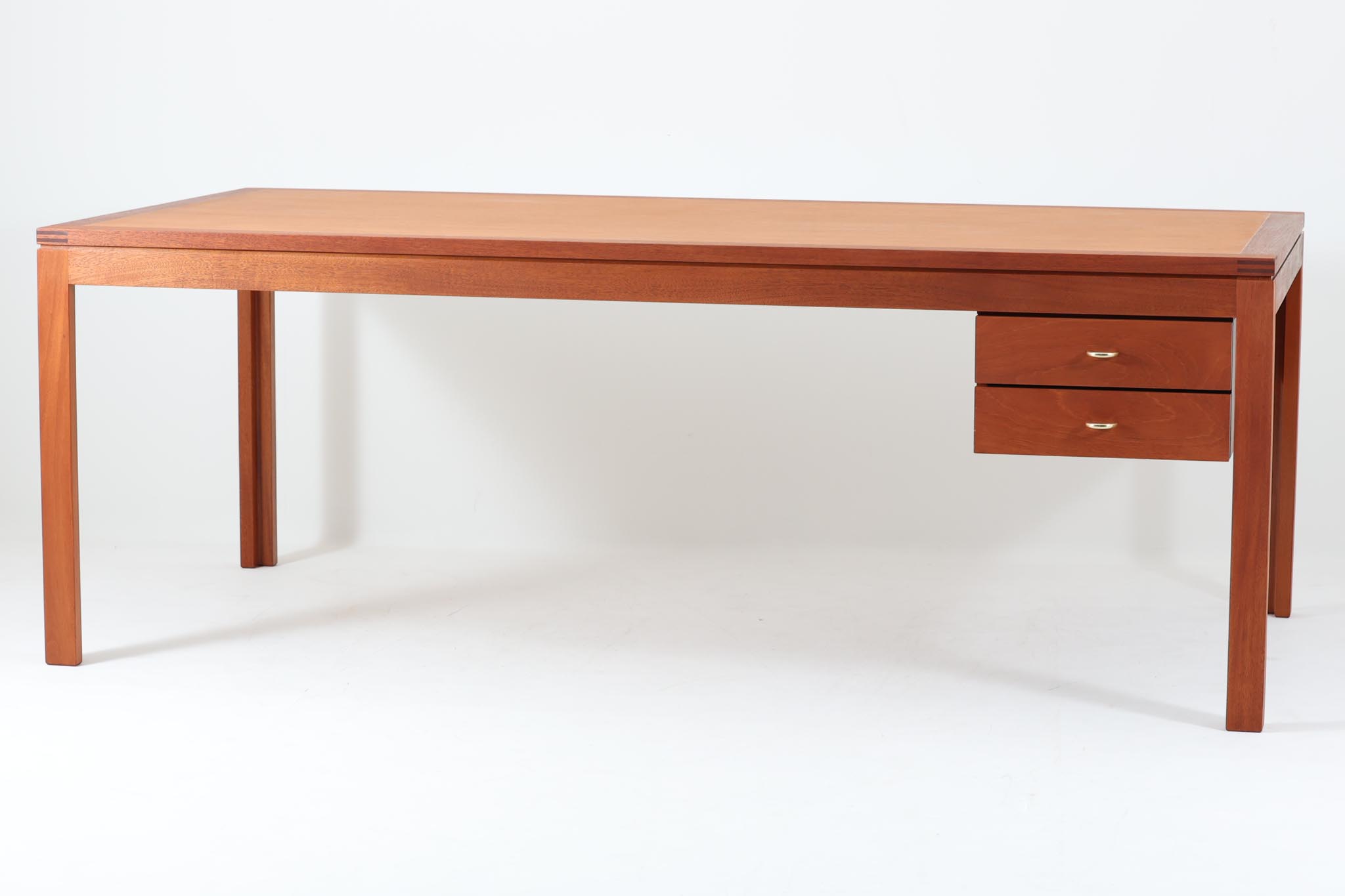 楽天市場】デンマーク製 小ぶりな片袖デスク チーク材 鏡付き 北欧家具