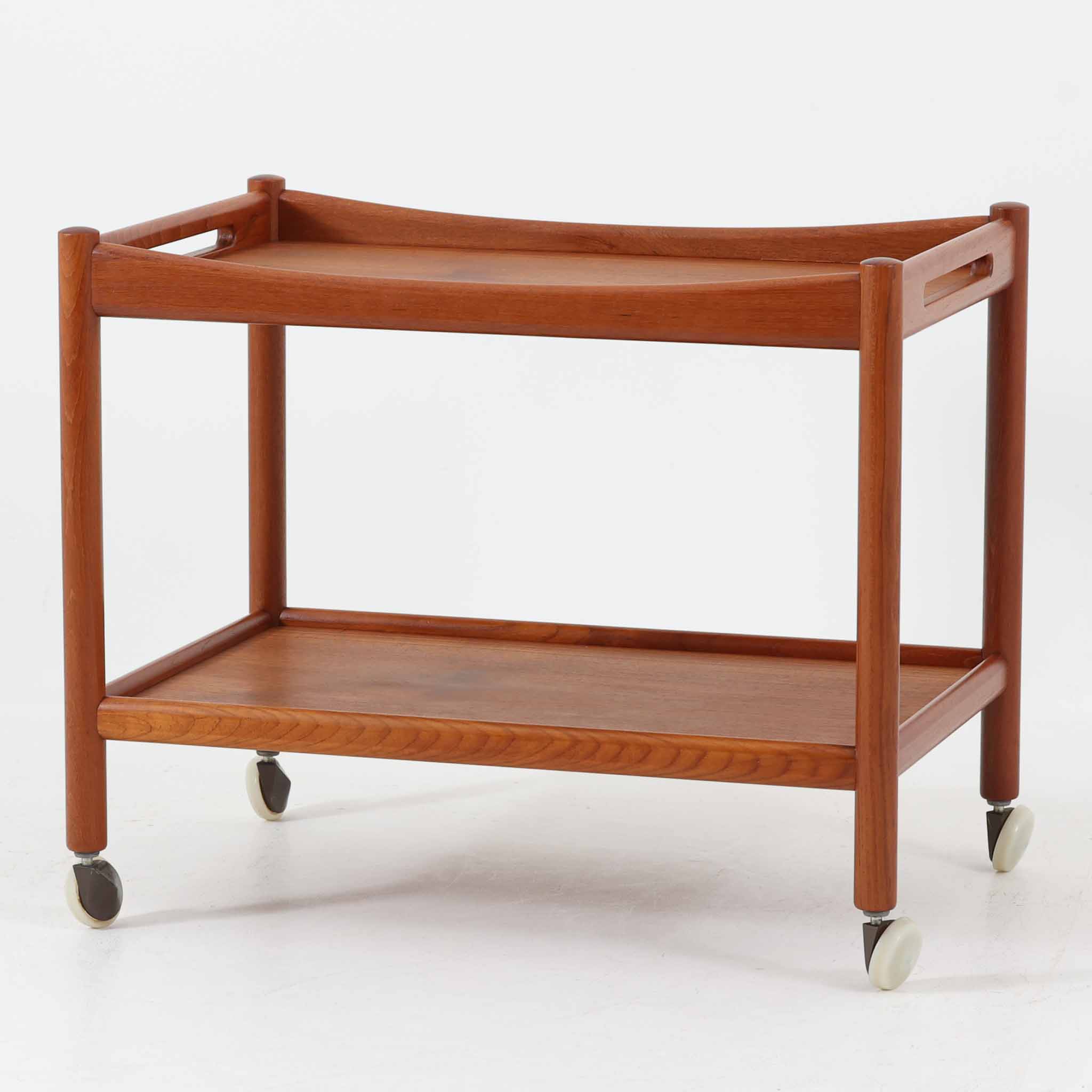 Hans J. Wegner キャスター手押し車 AT45 チーク 幅73糎 Andreas Tuck ハンス・J・ウェグナー デンマーク王国製 北欧ビンテージ調度品 木製 手押し車 北欧調度品 お茶手押し車 配膳台 サイドテーブル ビンテージ