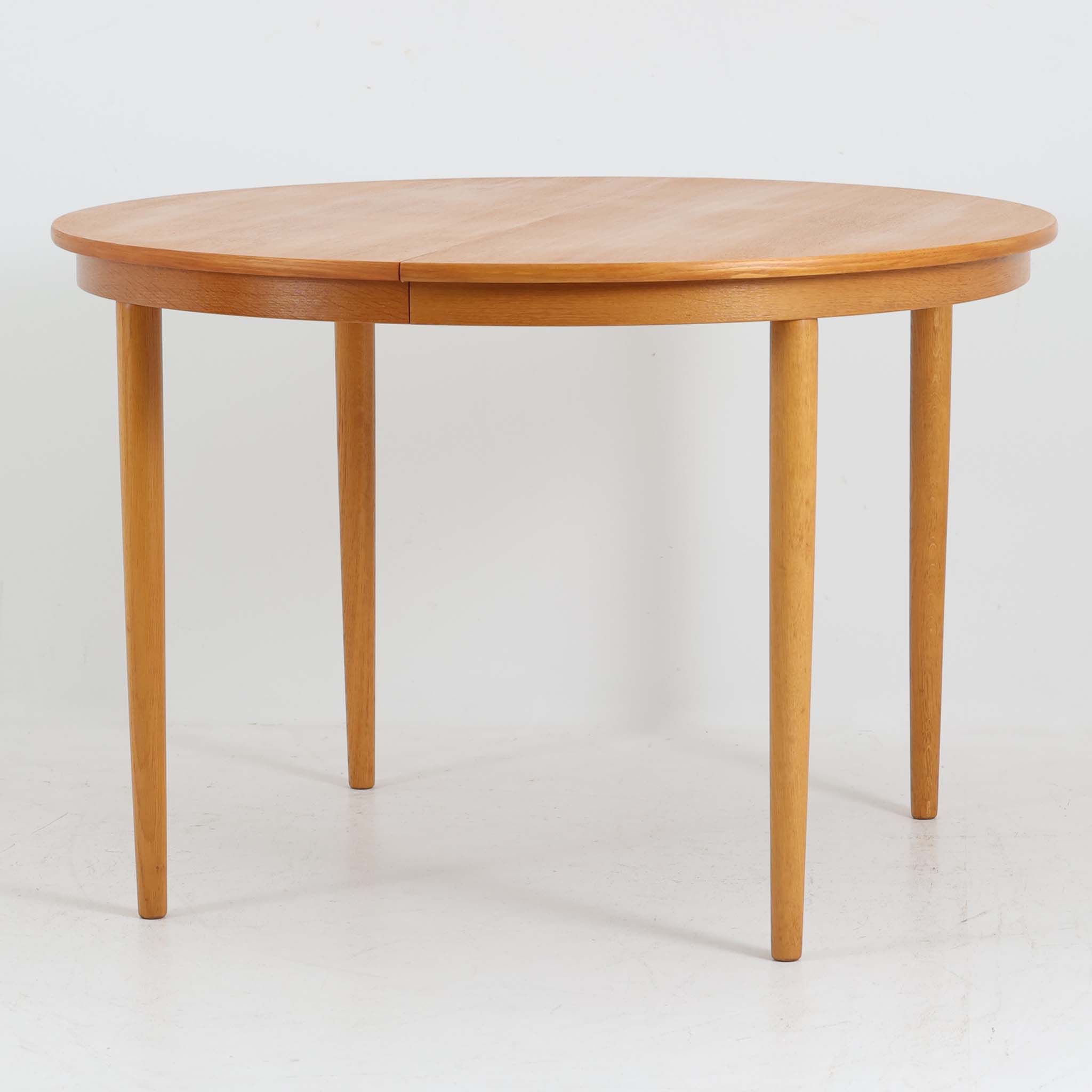 楽天市場】円形エクステンションダイニングテーブル チーク×オーク