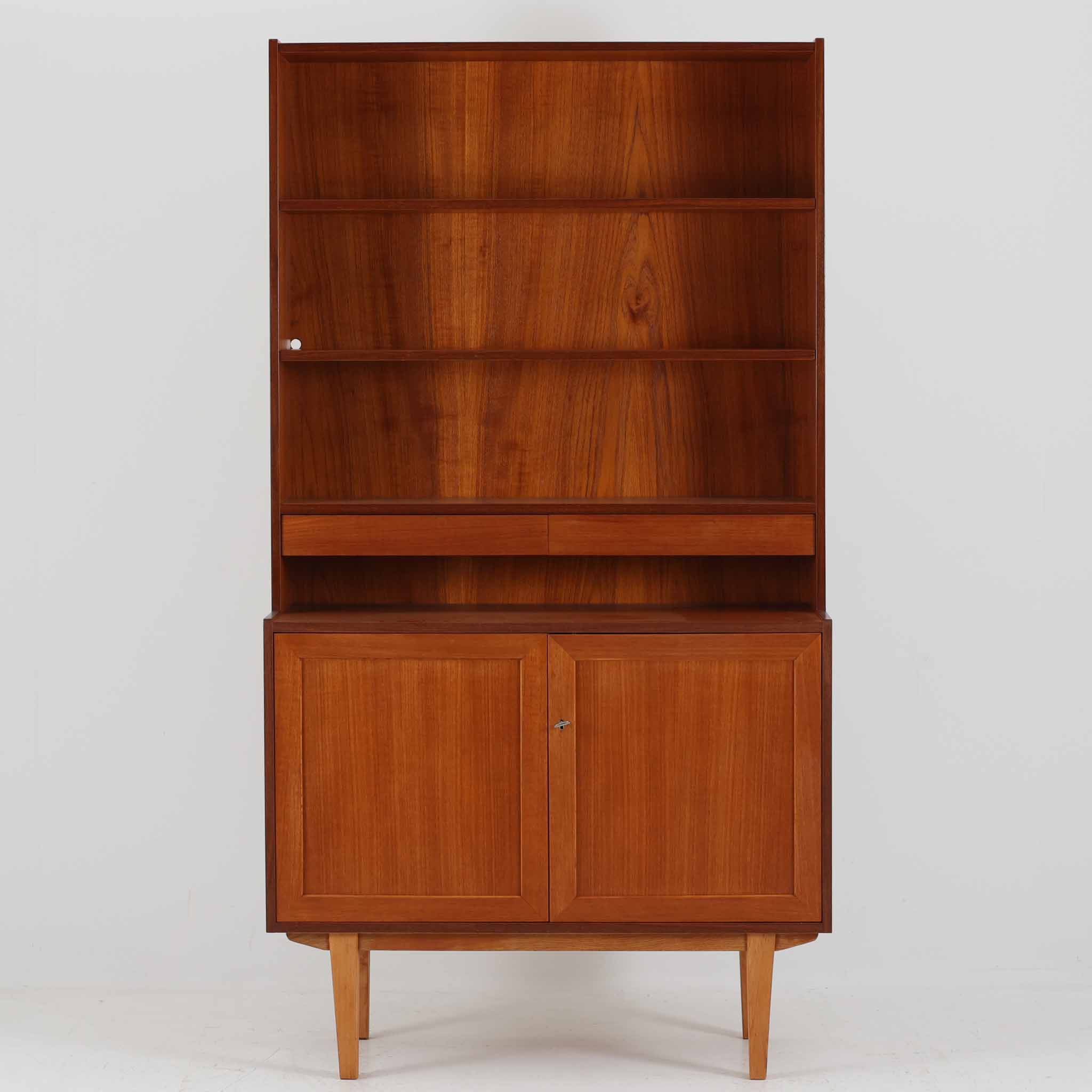 楽天市場】ディスプレイシェルフ チーク×オーク 幅90cm スウェーデン製