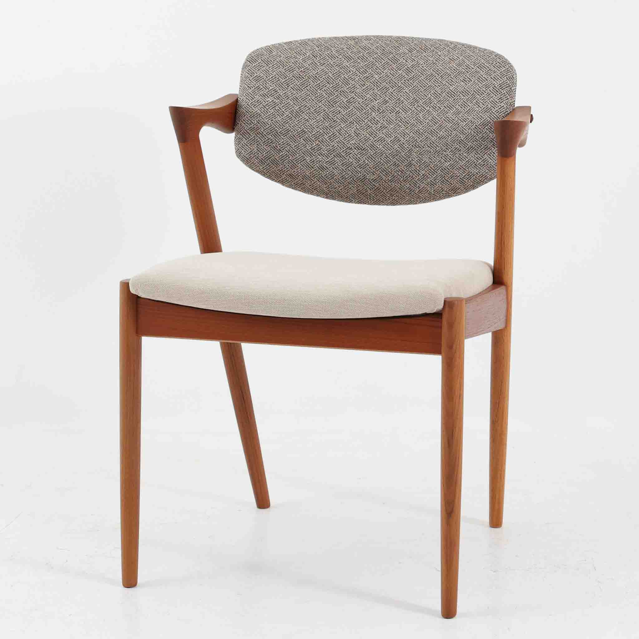 Kai Kristiansen ひじ掛けいす No.42 チーク Schou Andersen Mobelfabrik カイ・クリスチャンセン デンマーク王国製 北欧ビンテージ調度品 アンティーク 昼ご飯女性議長 パソコンデスクチェア