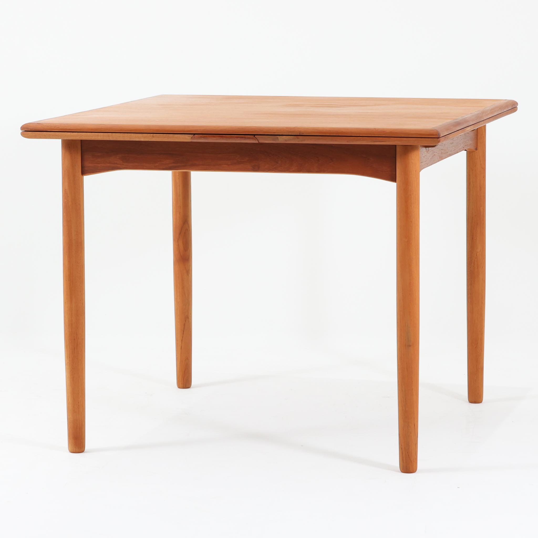 正方形エクステンションダイニングテーブル チーク 幅92cm～169cm デンマーク製 北欧ビンテージ家具 拡張式 食卓 木製 中古家具 伸長式テーブル ミッドセンチュリー