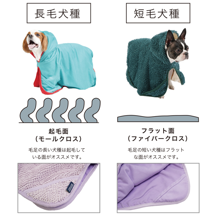 楽天市場 バスローブ ドッグウェア 犬の服 犬 服 マイクロファイバー チワワ ダックス トイプードル等 Mandarine Brothers Reversible Bathrobe Mサイズ マンダリンブラザーズ