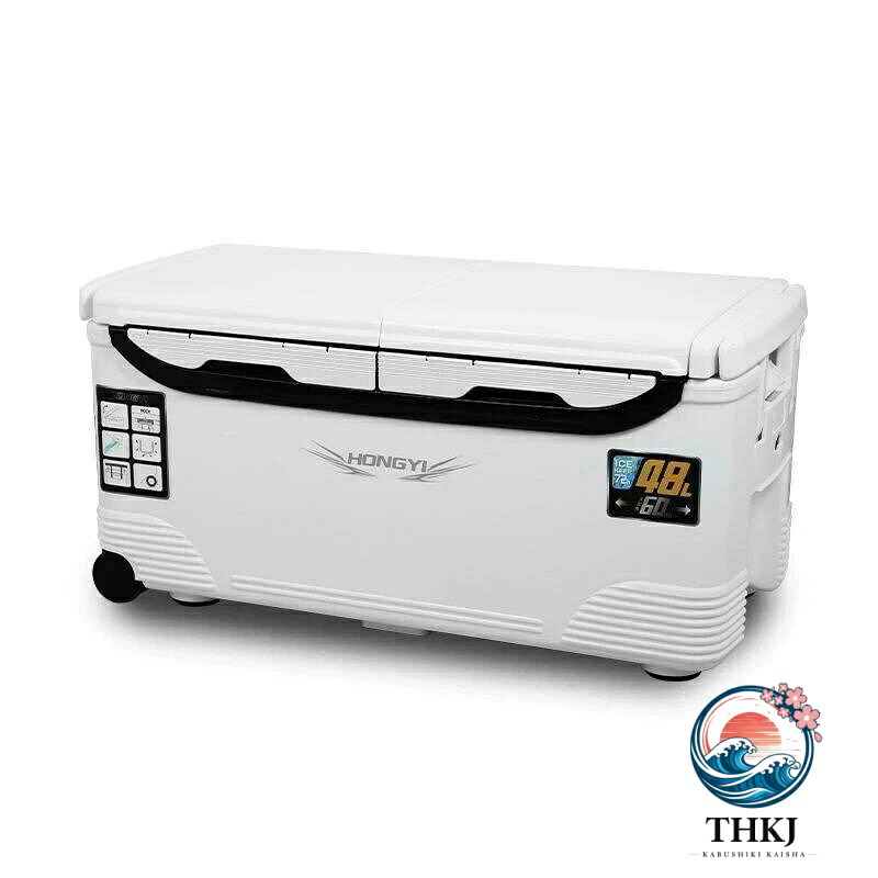 【全品2点で5%OFF】釣り用クーラーボックス 大容量 32 48 60 70L 座れる頑丈マッスルボディ 防水 断熱材 ハンドル 水栓 肩ベルト キャスター付き 釣り 保冷力 72h 白 黒|chocotto+(ちょこっとぷらす)