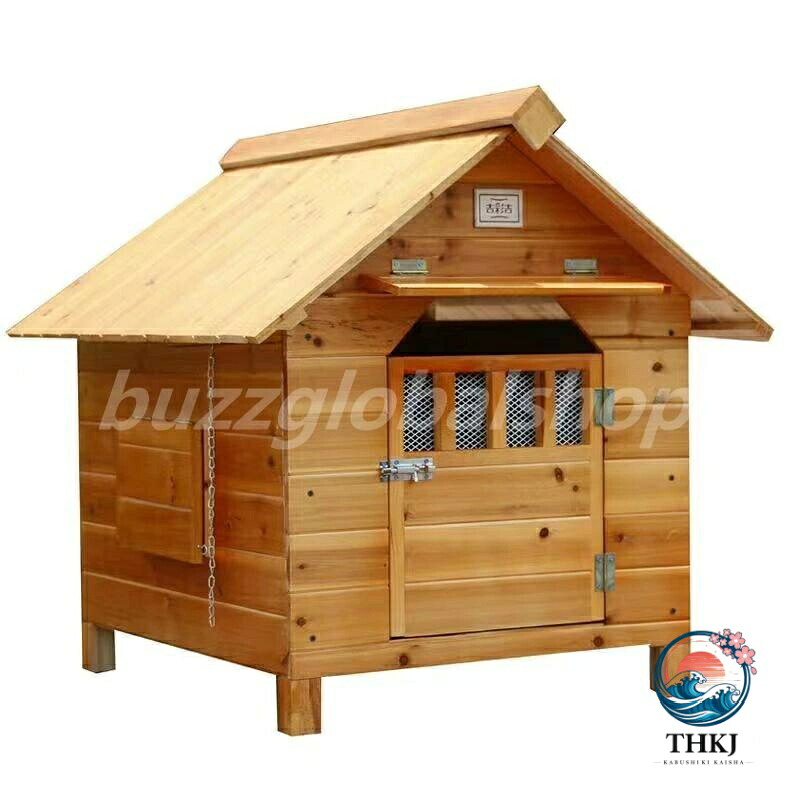 【全品2点で5%OFF】室外用 耐候性 木製 生まれながら木 犬掘っ建て小屋 愛玩動物住みか ドッグハウス 犬舎 三角形大屋根 脚付き添い人 小型犬 中型犬 通気性