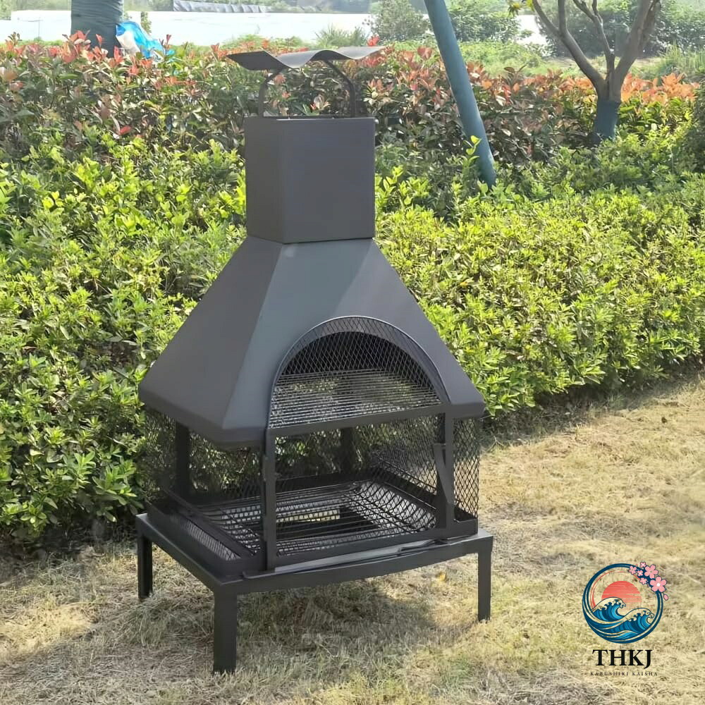 かがり火台 大型ファイヤーピット BBQ 食べ物屋兼用 アウトドアキャンプ膳立て暖房装置物の具