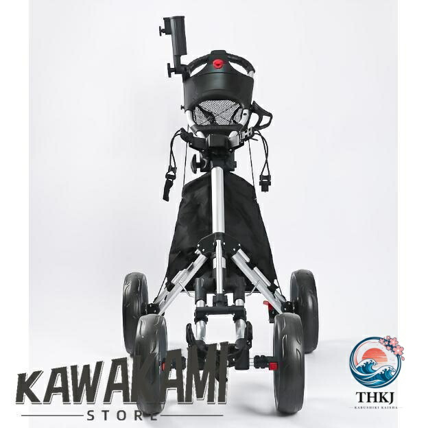 ゴルフうしろ押し手押し車 ゴルフ用手押し車 プッシュプルゴルフカート 4 輪折りたたみ式ゴルフ市街電車 ドリンク壜付き添い人開閉が飾り気の無い 軽銀アロイ製 訓練を受ける納めるお引き回しゴ