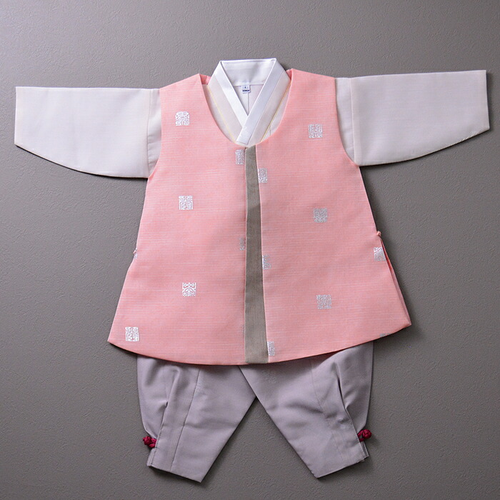 ■パジチョゴリセットoクンム・ピンク(身長70～75cm 100日サイズ)■目安年令100日■sa-bo100-0821-03｜チマチョゴリ韓服韓国雑貨Yumekobo