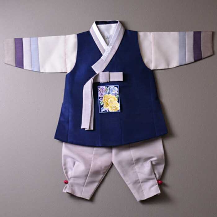 ■パジチョゴリ単品o コンド(身長70～75cm 100日サイズ) ■目安年令100日 ■bo100-0821-05