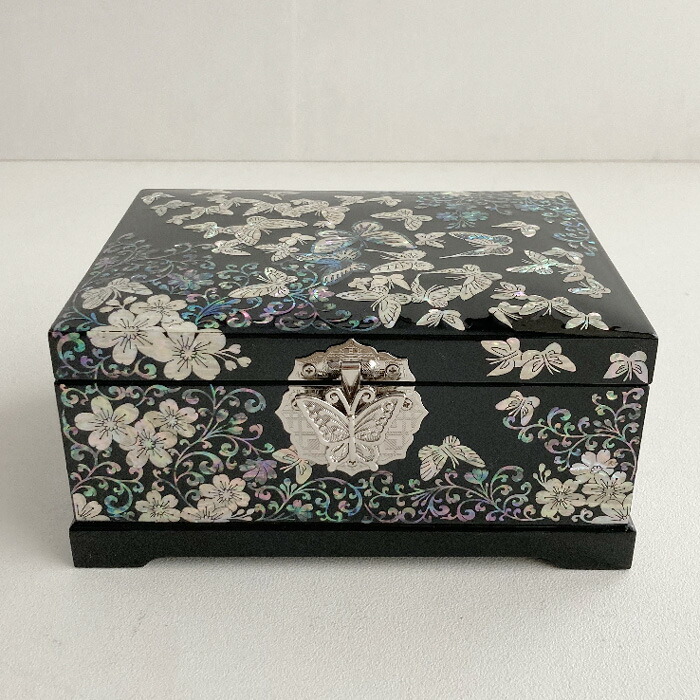 楽天市場】螺鈿の高級ジュエリーボックス・高級螺鈿宝石箱-黒福松
