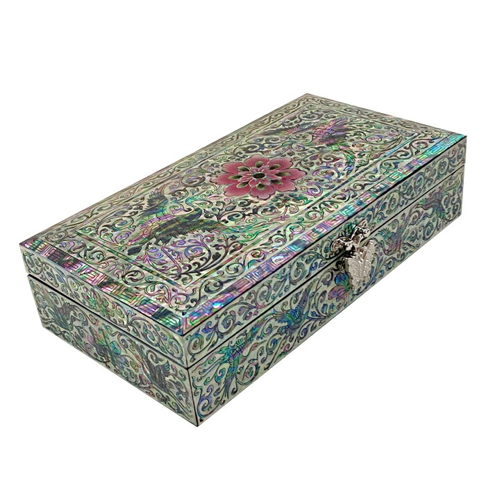 楽天市場】韓国結納箱・螺鈿漆宝石箱(赤)□jewelrybox-11-s 宝石