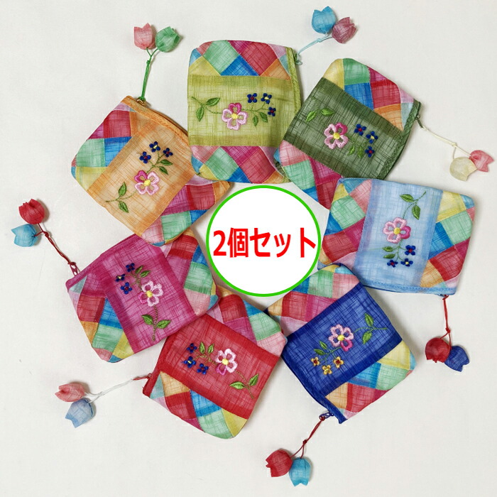 楽天市場】韓国伝統 セットン 刺繍 長財布 財布 ポーチ 全4種