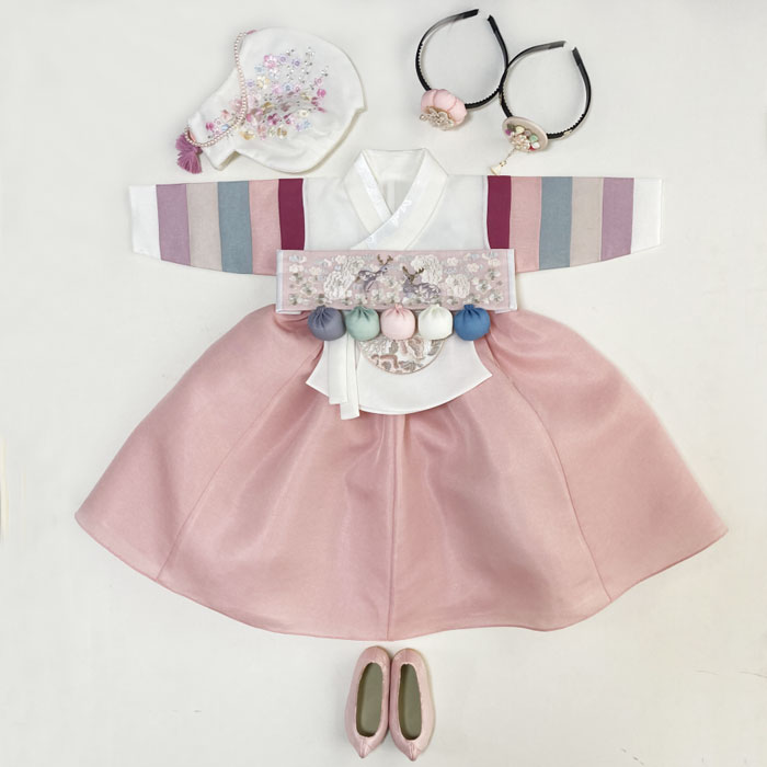 【レンタル】子供レンタルチョゴリ・女の子用No107 身長78～80cm 1号サイズ(目安年令1-2才)■f-ren-g107-1-s100日 100日祝い 1才 1歳 祝い ぺギル ぺギルチャンチ トルチャンチ 出産祝い 初節句 記念日 誕生日 ベビー