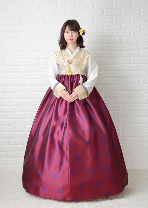 【レンタル】o-s142c191-チマチョゴリレンタル韓服化繊-バスト80～90cm_身長+靴高さ164～168cm■o-s142c191■レンタル 結婚式 入学式 成人式 集い 卒業式 イベント かわいい 仮装 大人 女性 簡単 セット 高品質｜チマチョゴリ韓服韓国雑貨Yumekobo