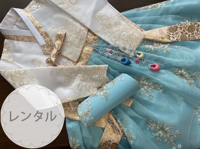 【レンタル】518_チマチョゴリレンタル韓服化繊_バスト82～92cm_身長+靴高さ149～156cm■o-rental-518-s
