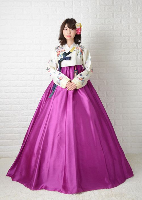 【レンタル】o-s110c188-チマチョゴリレンタル韓服シルク-バスト85～95cm_身長+靴高さ160～165cm■o-s110c188