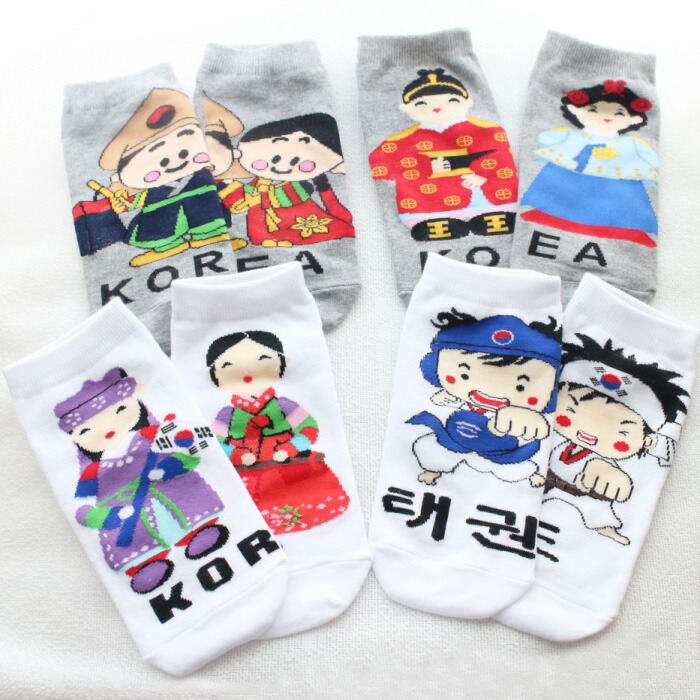 ★韓国靴下★ 楽天市場】韓国ソックス3足組□souvenir-socks-1-s【ギフト】【お土産