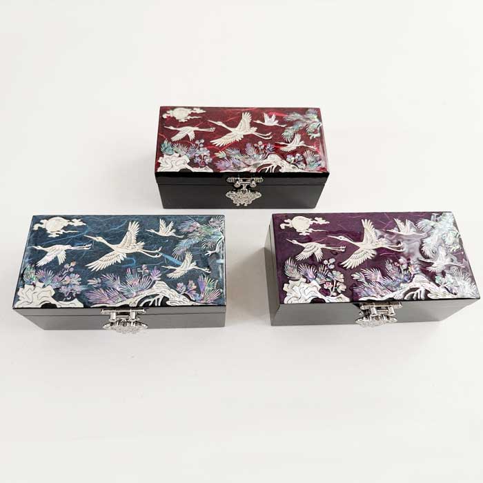 楽天市場】螺鈿の高級ジュエリーボックス・韓国高級螺鈿宝石箱-鶴