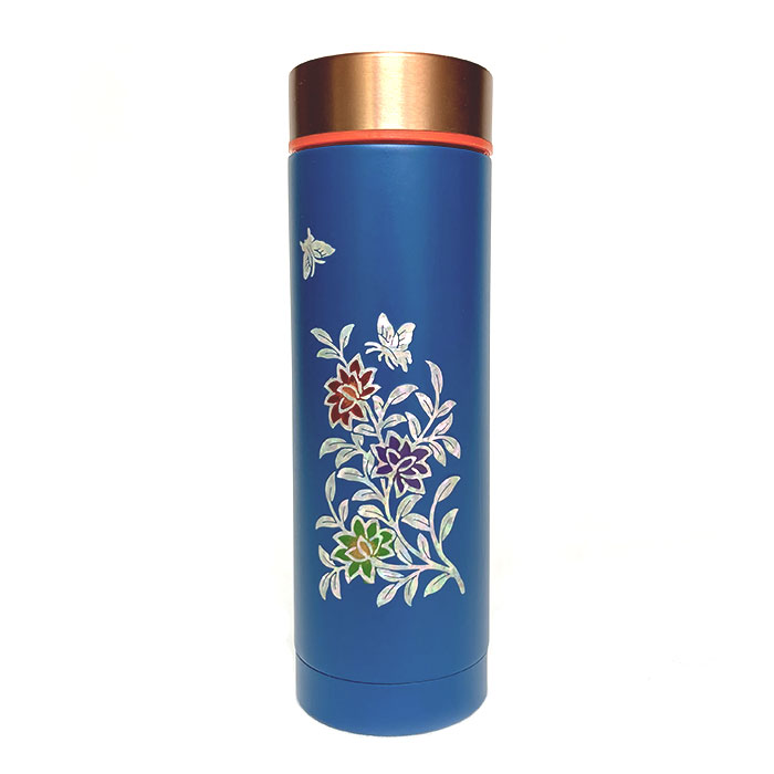 タンプラー約300ml 螺鈿捏ち上げる 飛び切り 青花蝶■tumbler-4-s【差し上げ物】【お差し上げ物】【敬老の日】【母の日】【父の日】【差し上げ物】吸い筒