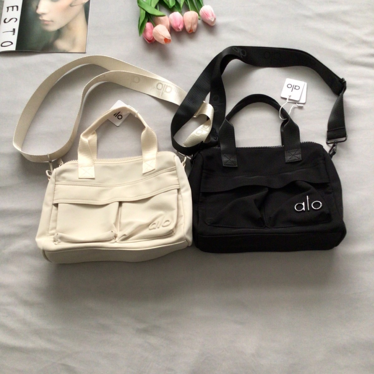 ☆ ALO Yoga ☆仕切り ミニ トートバッグ ファスナー キャンバス