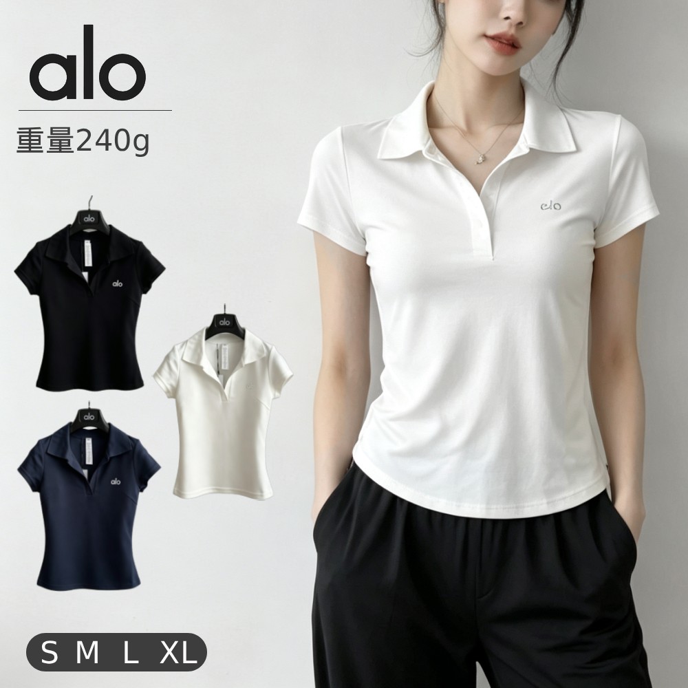 ★ ALO Yoga ★ポロシャツ レディース UVカットユニセックス かわいい 半袖 ドライ 吸水 速乾 制服 ユニフォーム 仕事 クールビズ 介護 スポーツ ゴルフ カジュアル オシャレ半袖 tシャツ レディース｜チョゴリストア