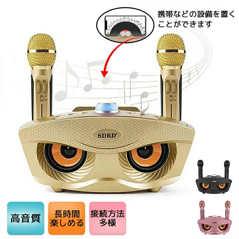 楽天市場】ワイヤレスマイクスピーカー マイク2本付き カラオケ ST