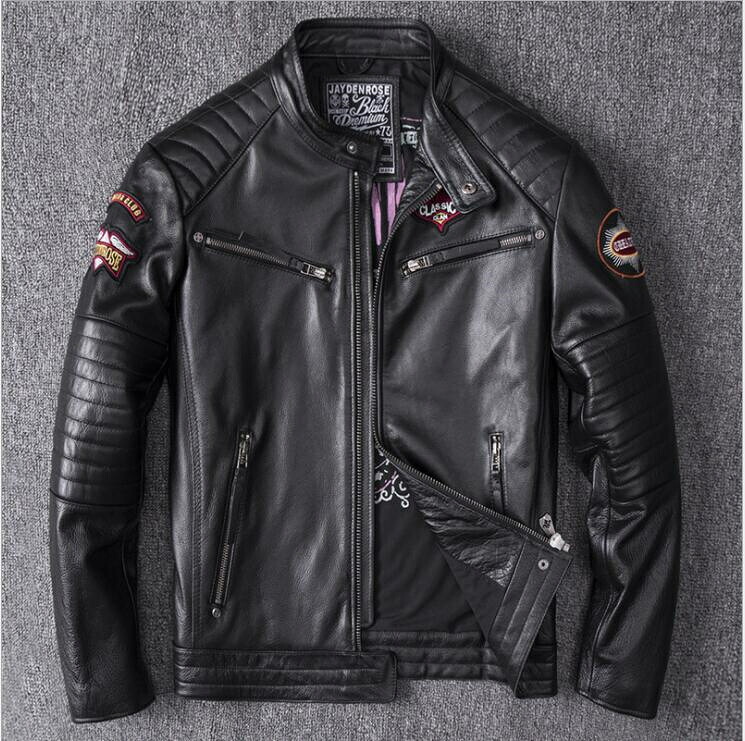 カウハイド 牛革 レザージャケット 革ジャン ライダース バイクジャケット メンズファッション 刺繍 本革 アメカジ 　 本革ジャッケット　レザージャケット メンズ 本革 ライダースジャケット