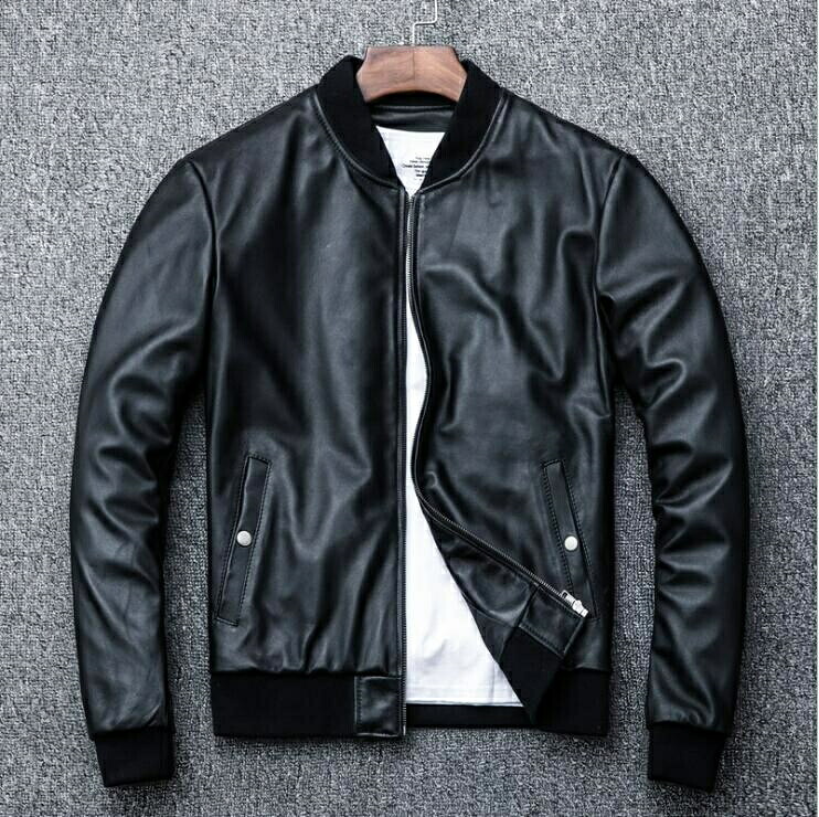 高級 上品 本革 ラム革 バイクジャケット メンズライダース レザー バイクウェア 革ジャン 黒 　S~4XLサイズ選択