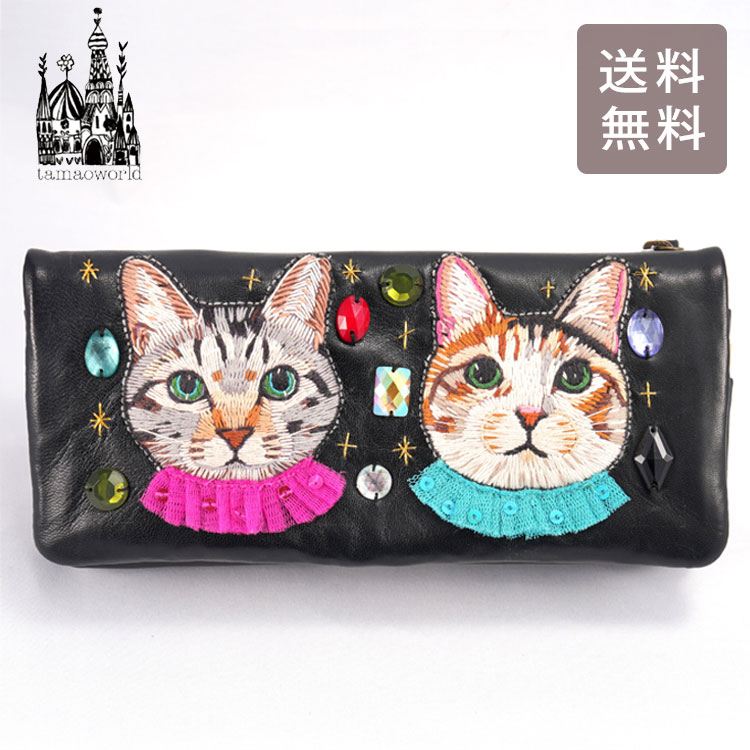 hug3×tamao 折財布　ディズニー　アリスインワンダーランド　羊革　刺繍 rooms（ルームス）の「hug3×tamao Disney 折財布 Alice in