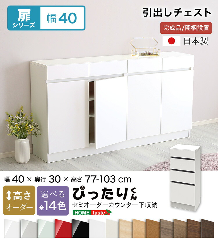 【貨物輸送無料!!】【扉つづき物】セミオーダーカウンター下納める接近してくん 抽き出し用だんす 奥ふかさ30糎