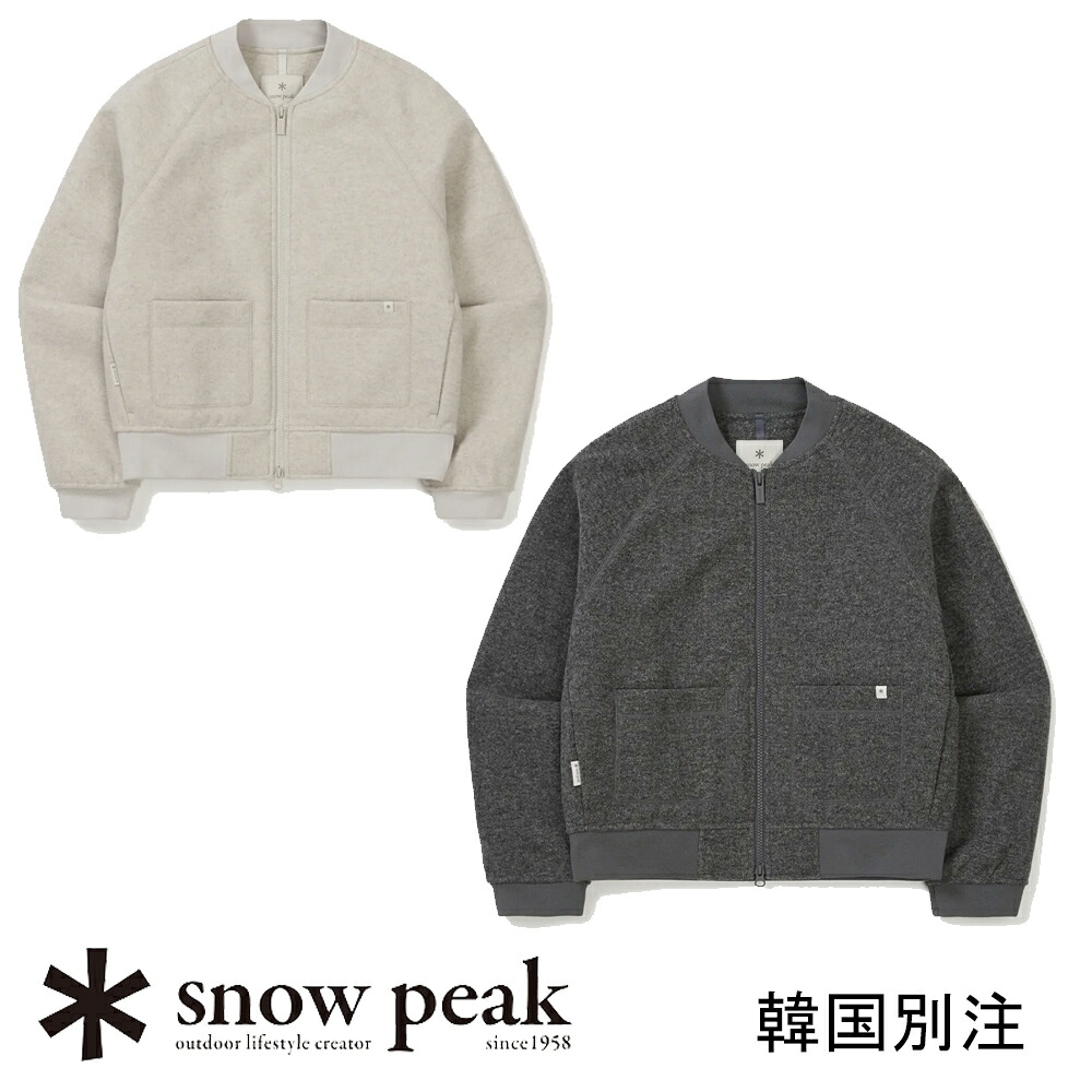 snow peak 韓国別注 スノーピーク エッセンシャルウールお上さんバーシティジャケットキャンプ アウトドア御召しもの スノーピーク 御召しもの韓国流行り物 運動競技御召しもの