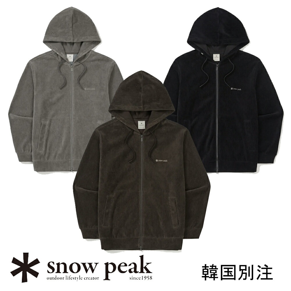 snow peak 韓国別注スノーピークコール天 ボンネット ジップアップ 難民キャンプ アウトドア御召しもの スノーピーク 御召しもの韓国流行り物 運動競技御召しもの