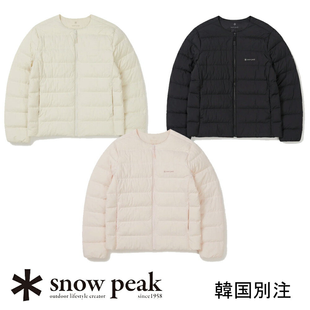 snow peak 韓国別注 スノーピーク エアリー 御上さん ラウンドのど頚 軽さ ダウンキャンプ アウトドア御召しもの スノーピーク 御召しもの韓国流行り物 運動競技御召しもの