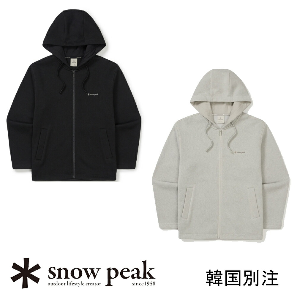 snow peak 韓国別注スノーピーク編み物 ボンネット ジップアップキャンプ アウトドア御召しもの スノーピーク 御召しもの韓国流行り物 運動競技御召しもの