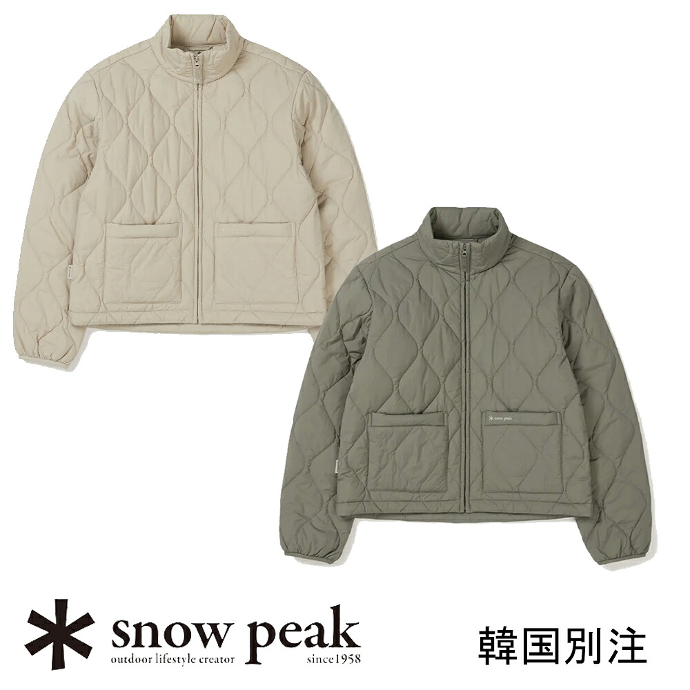 snow peak 韓国別注 スノーピーク 再利用 キルティング 御上さん ジャケットキャンプ アウトドア御召しもの スノーピーク 御召しもの韓国流行り物 運動競技御召しもの