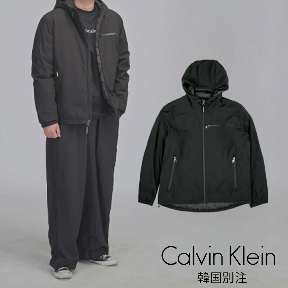 Calvin Klein カルバンクライン  ソローナ 雨合羽 上衣 ぬい目 ボンネット 前掛け 韓国流行り物 デイリー第一義的
