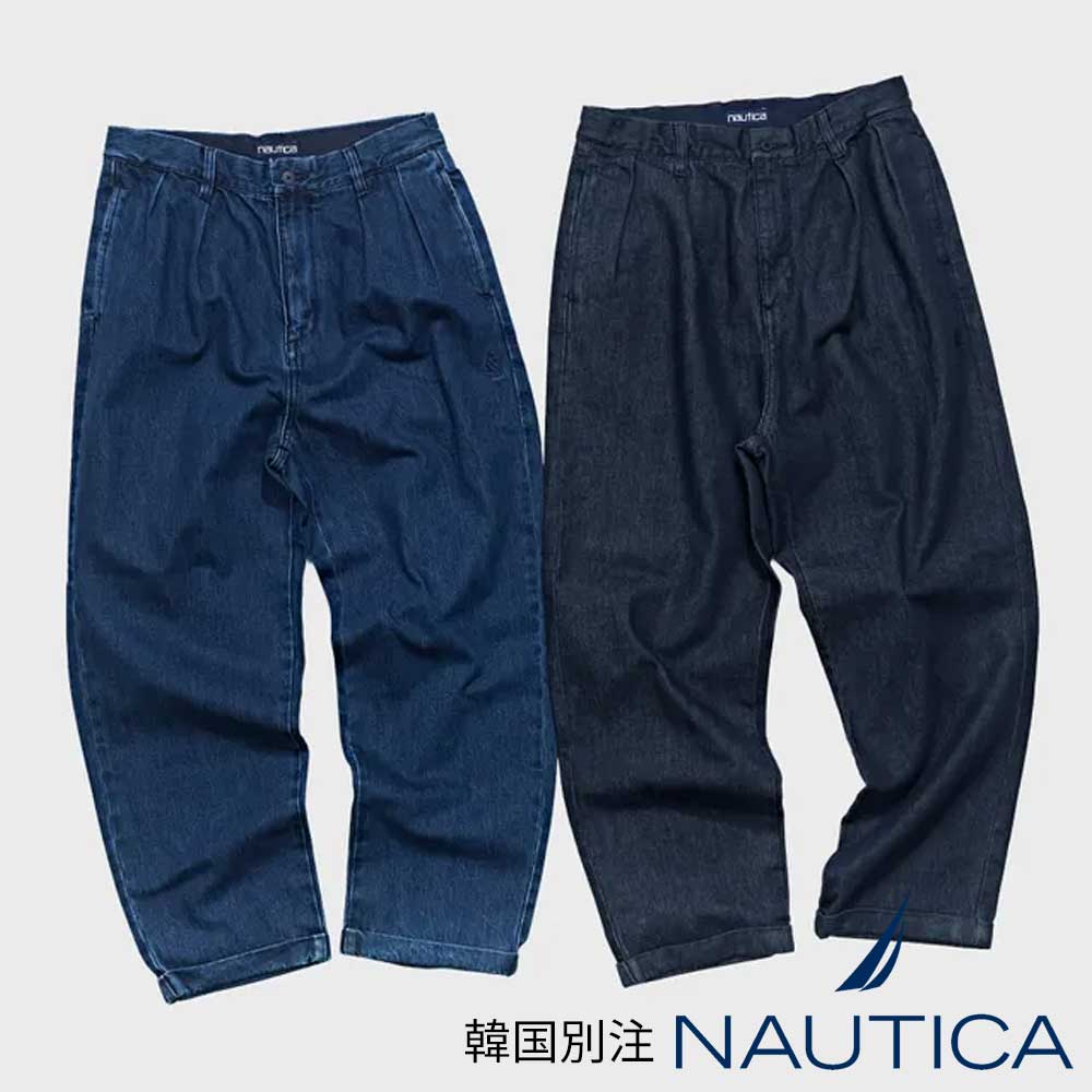 NAURICA ノーティカ 韓国別注 ツータック ジーンズ ズボン下 2 colors JPL7875 韓国流行り物 デイリー第一義的