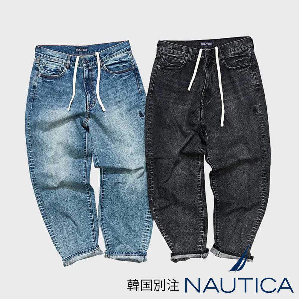 NAURICA ノーティカ 韓国別注 ビンテージ ウォッシング 乳母車 ジーンズ ズボン下 2colors JPL7865 韓国流行り物 デイリー第一義的