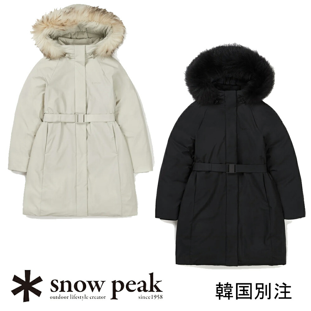 snow peak 韓国別注 スノーピーク 割り増し金 レディース ロング 甚だしい グース 落ちこむ ジャケットキャンプ アウトドア御召しもの スノーピーク 御召しもの韓国流行り物 運動競技御召しもの