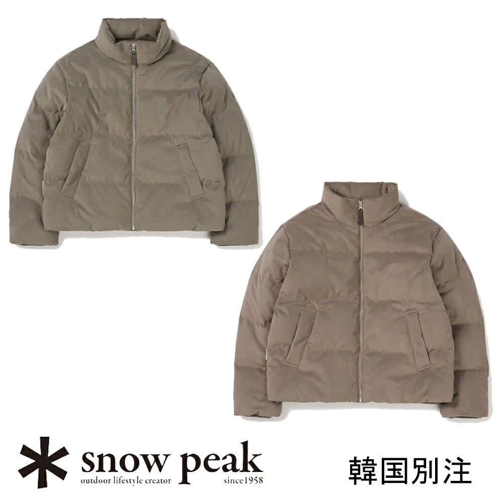 snow peak 韓国別注 スノーピーク 天鵝絨 レディース 照明ランプのど頚 落ち込む ジャケットキャンプ アウトドア御召しもの スノーピーク 御召しもの韓国流行り物 運動競技御召しもの