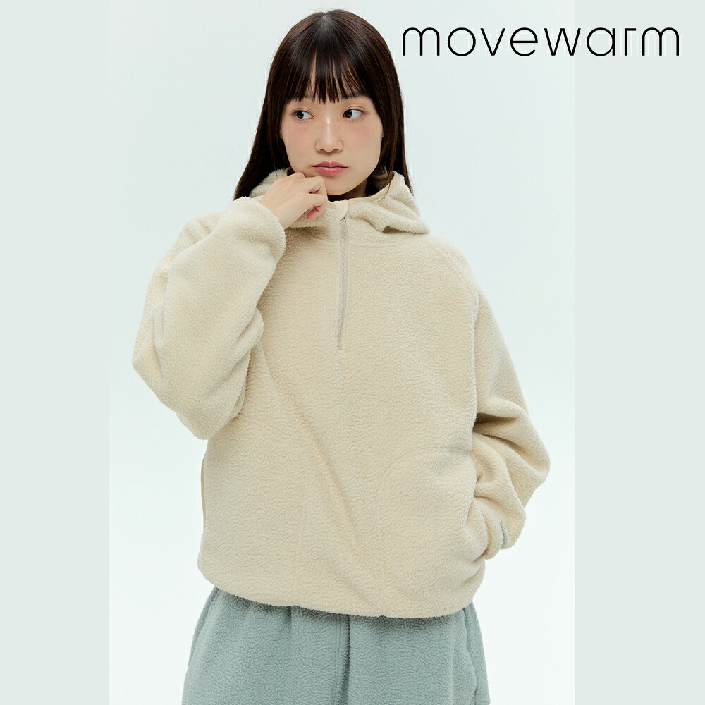 韓国ファッション トレンド movewarm ムーブウォーム [Unisex] Fleece Zip Hoodie- 2Colors 男女共用 フリースジップパーカー-2color ヨガ ヨガウェア ピラティス 普段着｜MINI MAX